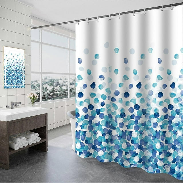 Strong Microfiber Fabric with 3M Scotchgard Waterproof Treatment Modern Home Bathroom Decor, Standard 39*70, Blue