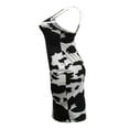 thumbnail image 4 of Women Halter Bodycon Sleeveless Ruched Spaghetti Strap Tie Dye Printing Club Party Mini Dress, 4 of 6