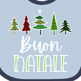 thumbnail image 4 of Inktastic Buon Natale Festive Christmas Trees Boys or Girls Baby Bib, 4 of 4