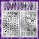 thumbnail image 3 of 2 placas para estampar uñas con diseño de mariposas (140 diseños diferentes) con plantilla artística de flores y mariposas, incluye herramienta raspadora de silicona., 3 of 7