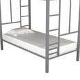 Your Zone Jillette Twin over Twin Metal Bunk Bed, Silver