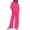 RQ1_Pink, variant on Meichang Womens Summer 2 Piece Outfit Casual Loose Half Sleeve Crewneck Top and Wide Leg Pant Lounge Set Plus Size Sleepwear Loungwear