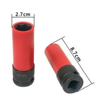 Lug Nut Socket 17mm 1/2in Square Drive 6 Point Wheel Protector 4218 Replacement for Benz