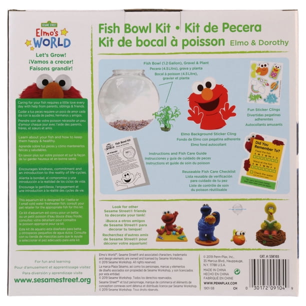 elmo fish tank accessories Penn-Plax Aquarium Decoration with Moving Treasure Chest, Floating Diver, and Bubble Action 4 Inches High : Pet Supplies This money Penn-Plax Officially Licensed Sesame Street