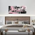 thumbnail image 4 of Hieng Pink Grey Canvas Wall Art for Living Room Modern Stripes Decor Abstract Office Painting Pictures Artwork for Room Posters （Only canvas）, 4 of 6