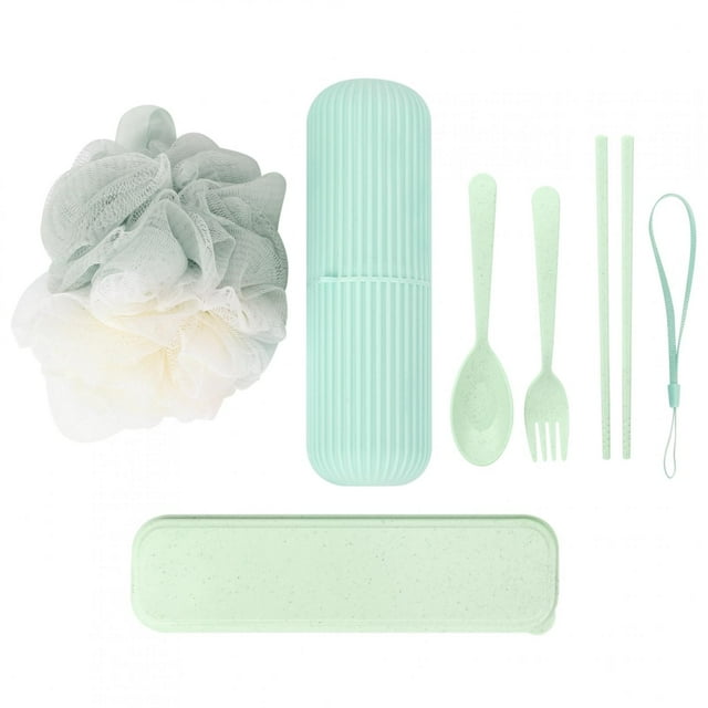 Bola de baño, caja de pasta de dientes portátil, caja de pasta de dientes para baño, juego de viaje para acampar, funcionalidad inteligente