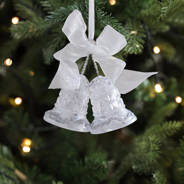 Puntoco Adornos de cristal para decoración navideña, diseño de escena de tienda navideña, colgantes de cortina para árbol de Navidad