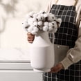 thumbnail image 5 of White Ceramic Vases Set of 2, Large Decorative Vase for Flowers, Farmhouse Terracotta Vases for Home Decor, Rustic Vintage Vases for Living Room, Kitchen, Bedroom, Office, Coffee Table, 5 of 9