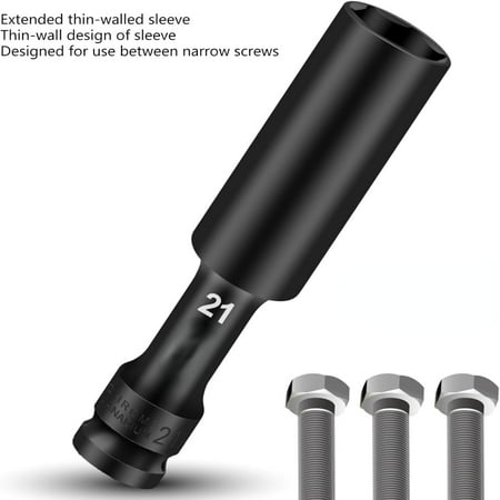 

Highly Efficient and Superior Quality Ultimate Versatility Deep Hex Socket Wrench Converter Adapter Set - Handy 1/2 Inch for a Wide Range of Sizes from 7mm to 24mm - Guaranteed Maximum Pe