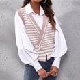 thumbnail image 3 of Aayomet Oversized Sweater Vest for Women Knit Cardigan Sweater Vest Vest (Pink, M), 3 of 5