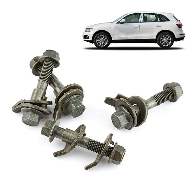 TOPINCN 4Pcs 14mm Vehicles Steel Four Wheel Alignment Adjustable Camber Kit Cam Bolt, Camber Bolt, Cam Bolt