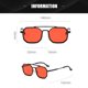 thumbnail image 2 of Gafas de sol de moda con montura grande poligonal de gafas de sol de doble haz Steampunk, hechas de PC, 2 of 5