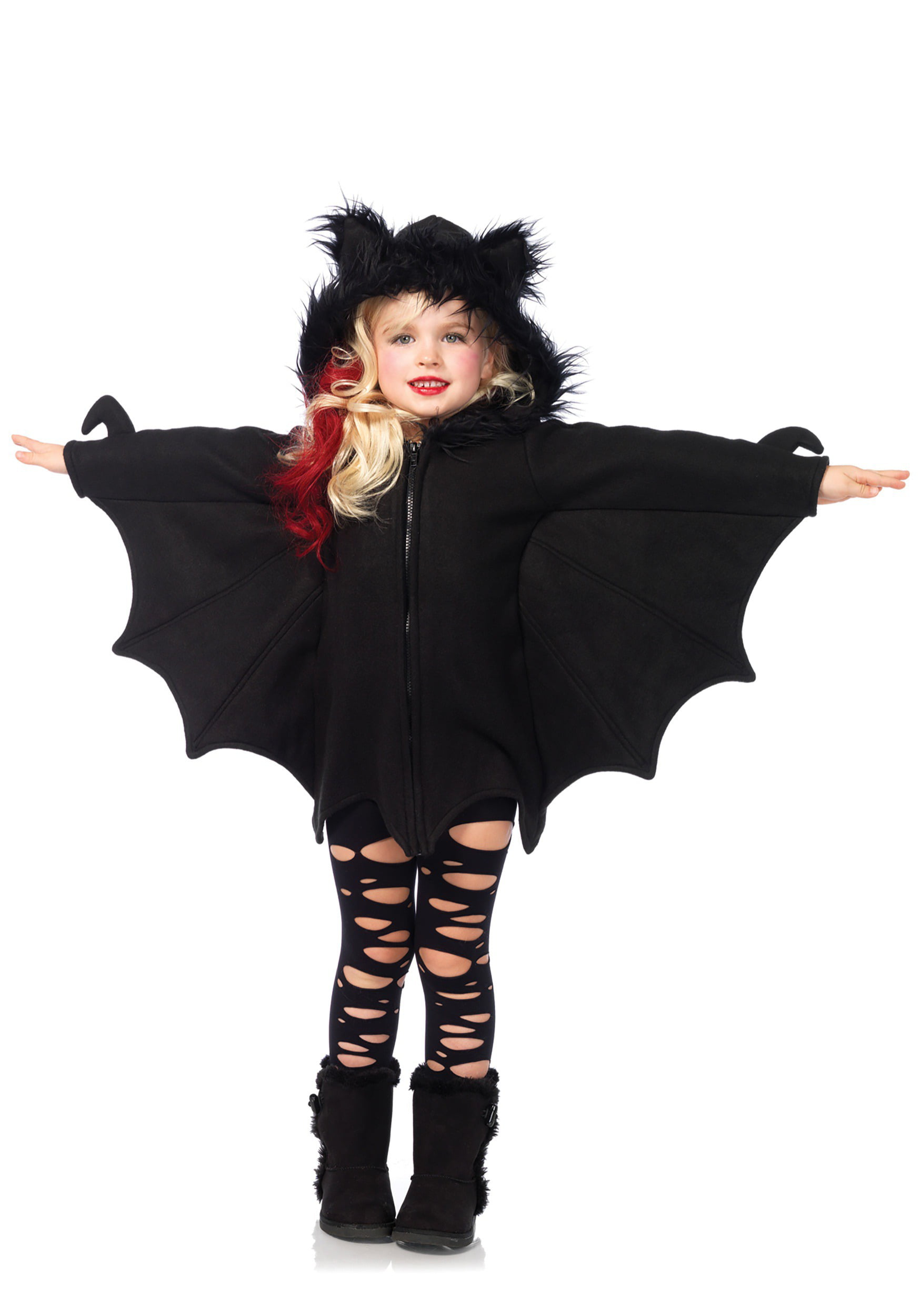 New Toddler Girls Bat Costume Hoodie Jacket Size 24 Mo or 2T-BAT with WINGS 