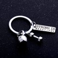 thumbnail image 5 of Motivational Fitness Gifts Strong is Beautiful Dumbell Kettlebell Charm Keychain Inspirational Workout Gifts, 5 of 5