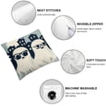 thumbnail image 4 of BANET Pillow Cases Ghost Throw Pillow Covers Home Decor Cushion Case for Halloween Decorations 18x18in, 4 of 5