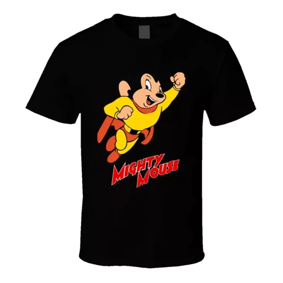 VINTAGE Mighty Mouse Retro Classic Cartoon T Shirt