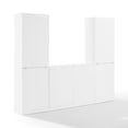 thumbnail image 2 of 3-Piece Sideboard Bookcase Set - Storage Cabinet, Entryway Organizer, White Finish, Adjustable Shelves, 2 of 10