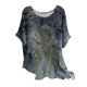 thumbnail image 1 of Blusa suelta de manga corta con cuello redondo y estampado a la moda para mujer Pompotops  hfajkhk132822, 1 of 8