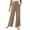 Coffee, variant on HongQid Women Wide Leg Pants High Waist Loose Flowy Adjustable Tie Knot Trousers Business Casual Pants with Pockets