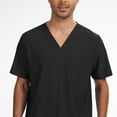 thumbnail image 3 of Homeyce Nursing Medical Uniform Scrub Set for Men V-Neck Top with Pockets and Elastic Waist Joggers,Black M, 3 of 6