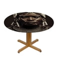 thumbnail image 3 of WYYP Afrofuturism Round Tablecloth 100% Polyester Fiber Tablecloths White, 3 of 8