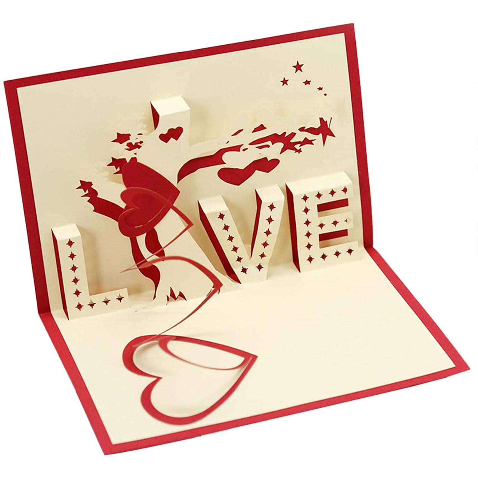 3D Pop Up Invitation Greeting Card Happy Valentine Anniversary Birthday 32 Style 