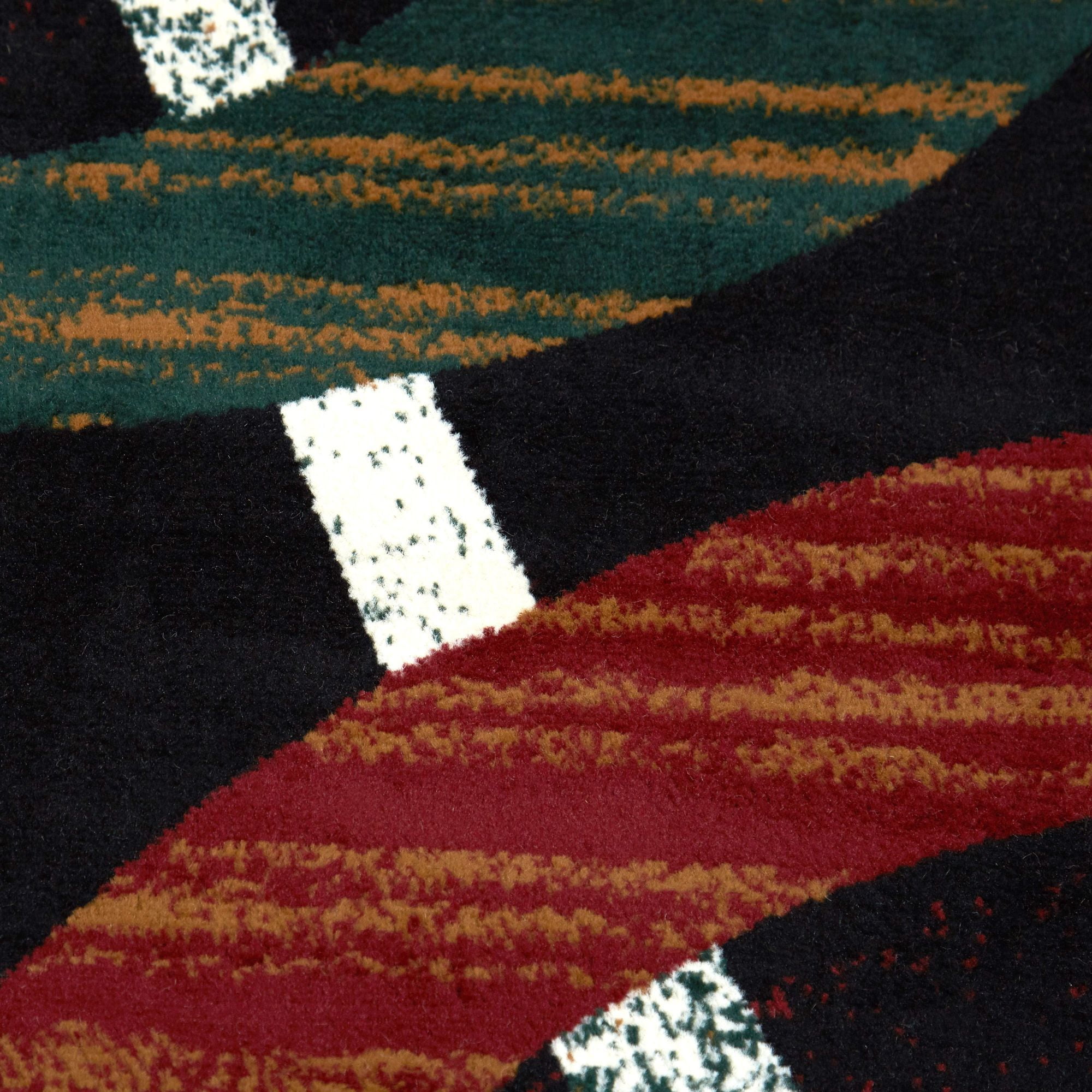 Home Dynamix Ariana Arcata Contemporary Bold Abstract Graphic Area Rug, Black/Red, 3-Piece Set
