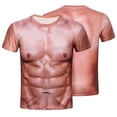 thumbnail image 4 of YUNAFFT Muscle Shirts for Men Fashion 3D Muscular Man Print Fashion Fitness Round Neck Short Sleeve T-Shirt Clearance, 4 of 6