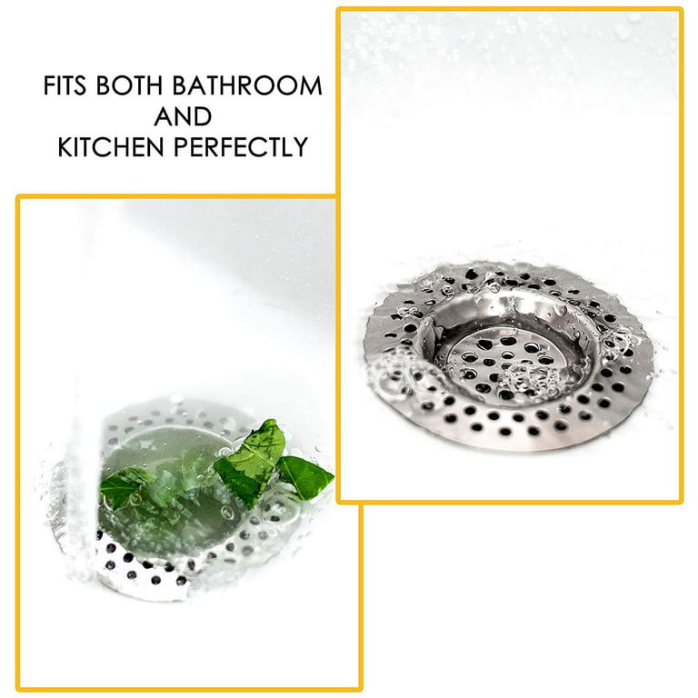 2pc Flat for Bath for Shower Drain Silicone Plug Hair Catcher Square Drain  Cover