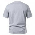 thumbnail image 5 of Agkizg Men Casual T Shirts Solid Color Short Sleeve Mock Neck Tops Loose Fitting Plus Size Base Layer Casual Sport Wear, 5 of 5