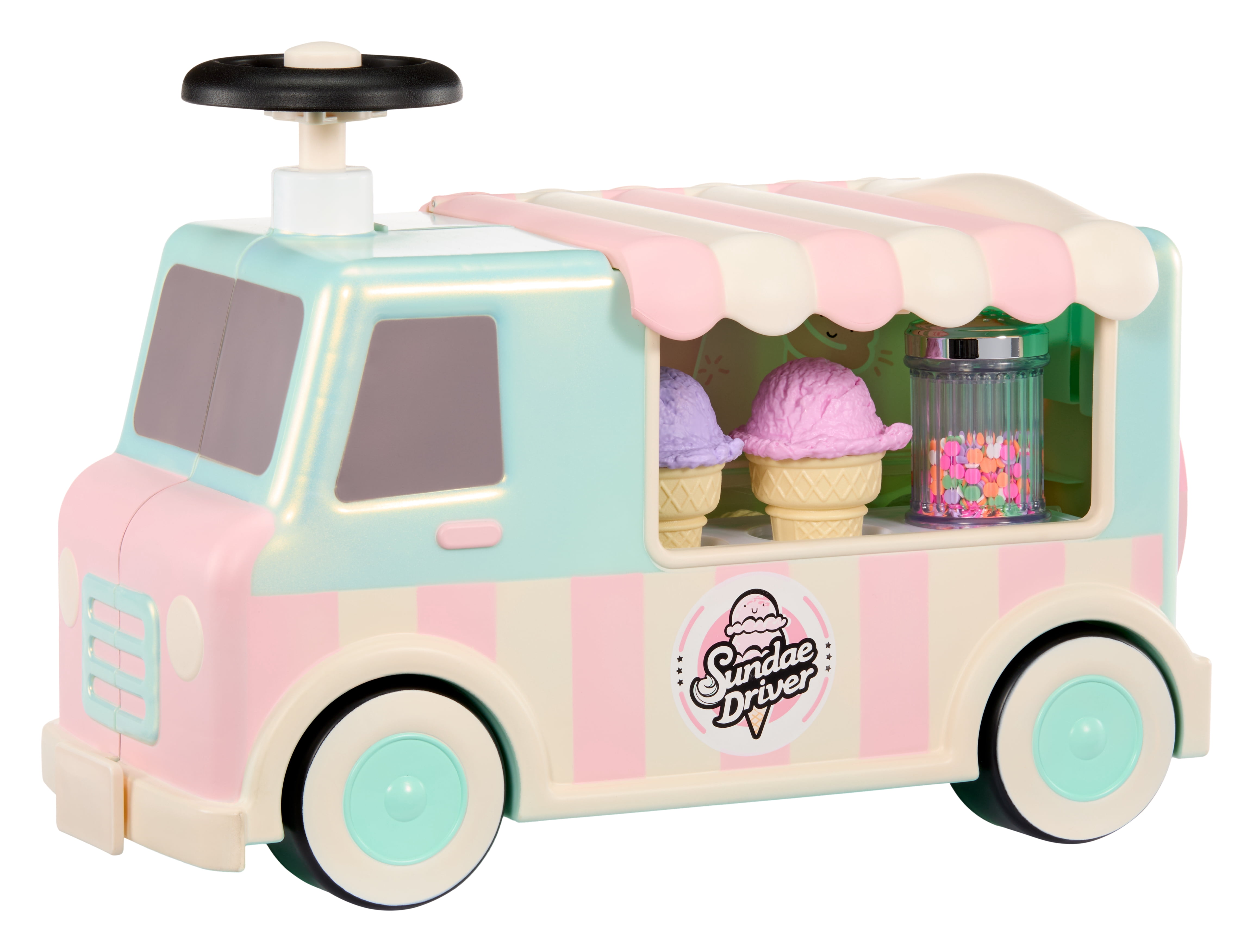 Little Tikes Sweet Spaces Ice Cream Scoot ‘n Serve Ride-On with Accessories