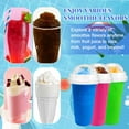 thumbnail image 6 of FAJIAN Slushy Maker Cup, 2-Pack Frozen Magic Squeeze Cup, Residential Milkshake Makers, Blue + Pink, 6 of 7
