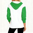 thumbnail image 4 of Women's Loose And Comfortable Drawstring V-neck Long Sleeved Christmas Print Hoodie, Holiday Season Fashion Wear, Comfortable and Warm Pullover,Green,3XL, 4 of 6
