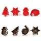 thumbnail image 4 of Bewildely Moldes para galletas de 4 piezas, molde para pastel de Chocolate de Navidad, moldes para galletas de mantequilla de Santa, cubitos de hielo, Herramientas y accesorios para hornear Gris Bewildely HA009427-02, 4 of 6