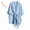 Blue, variant on Women's Fleece Drape Shawl with Loop Brooch, Soft Open Front Poncho Solid Color Elegant Knitted Shawl