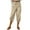 Khaki, variant on leijia Linen Capris for Women Elastic High Waisted Drawstring Capri Pants Solid Color Plus Size Lounge Pants Tapered Pant with Pockets