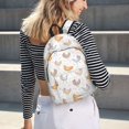 thumbnail image 5 of Disketp Funny Chicken print Canvas Backpack Lightweight Travel Daypack Student Rucksack Laptop Backpack-, 5 of 5