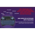thumbnail image 3 of Mini Wireless Keyboard Remote Control Touchpad Mouse Combo Controller with RGB Backlit Keypad for Android TV Box Smart OS TV+PC Computer Laptop Window OS HTPC Home Theater PC+USB 2.4GHz Dongle, 3 of 4