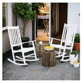 thumbnail image 7 of SONGMY Outdoor Rocking Chair Oversized Wooden Patio Chairs with Widened Armrest High Back Porch Rocker for Lawn, Garden, Backyard, Fire Pit (White), 7 of 7