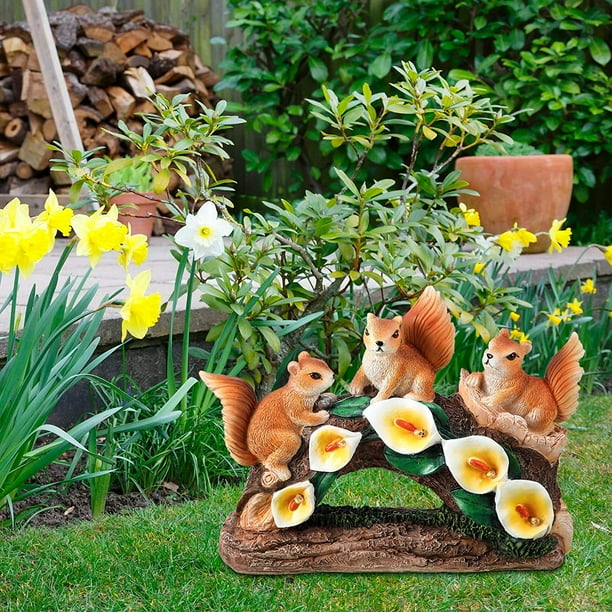 Statue Jardin Exterieur, Statue Animaux Pour Jardin Solaires En Plein