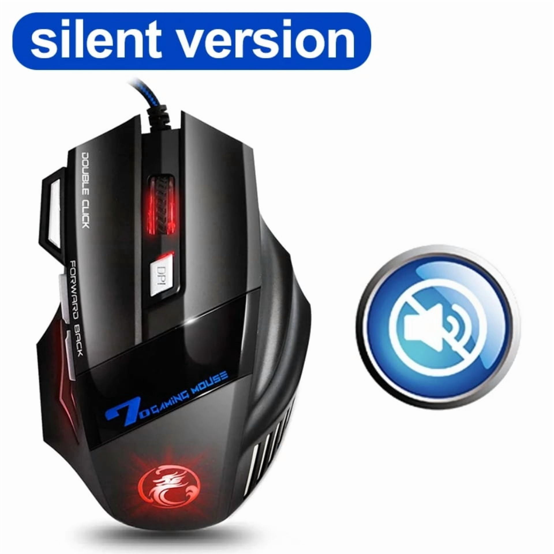 Wired Gaming Mouse Gamer Mouse Silent Computer Mouse Backlit Ergonomic Mause 7 Button RGB Backlight USB Mice Mute For PC Desktop