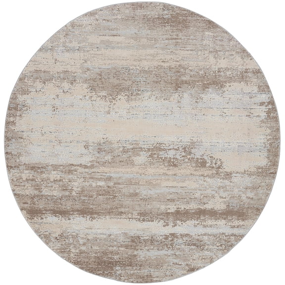 Nourison Rustic Textures Modern Indoor Area Rug Beige 7’10” x Round