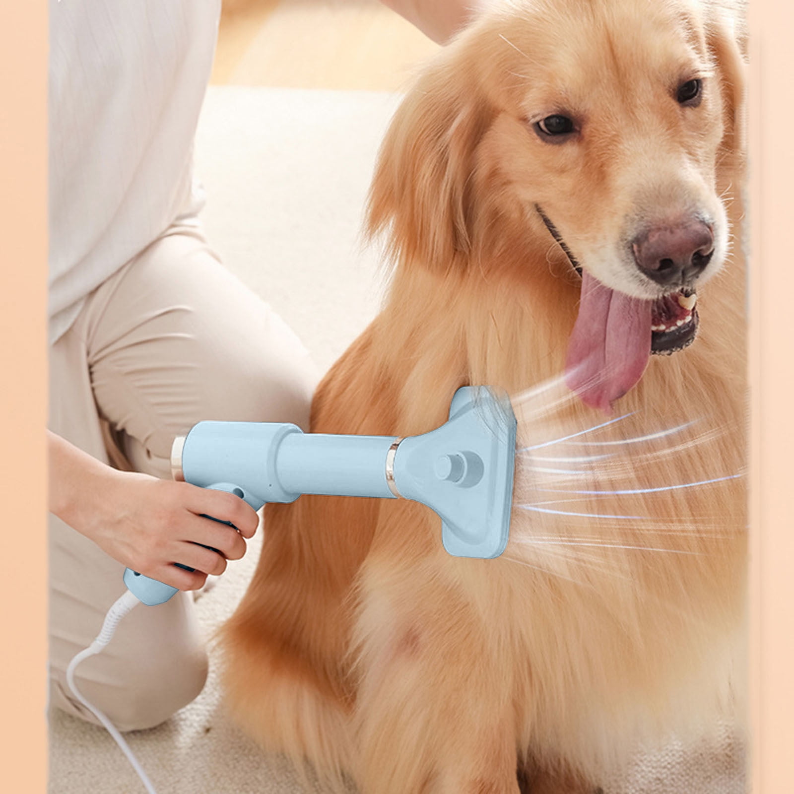 Zanvin Holiday Gifts New Upgraded 2 In 1 Pet Grooming Hair Dryer Slicker Brush dog Hair Dryer Brush pet Grooming Dryer Brush With Adjustables 3 Airflo