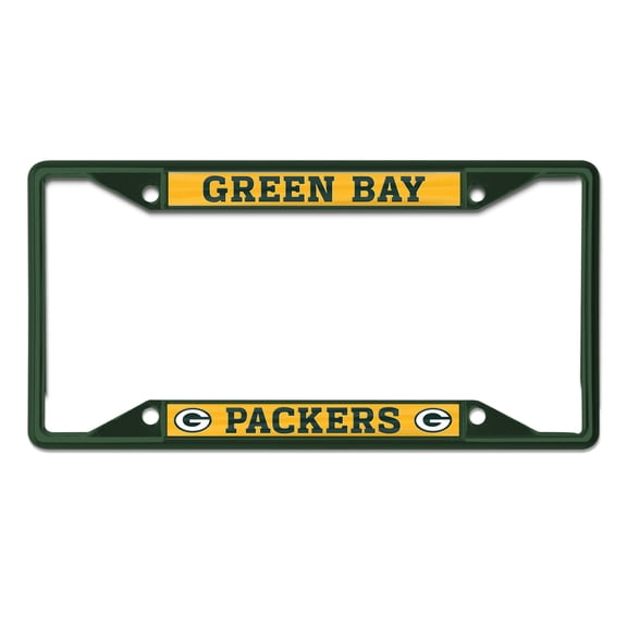 NFL Green Bay Packers Team Colored Small Over Small License Plate Frame