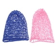 thumbnail image 1 of 2 gorros de red de ganchillo hechos a mano, gorros largos para dormir, gorros de dormir protectores para el cabello (azul rey y rosa, 1 pieza de cada color), 1 of 6