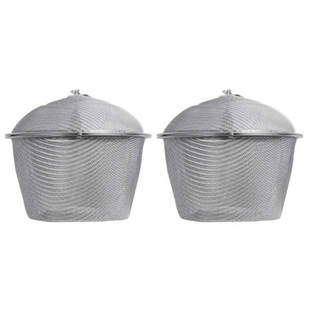 

2X Extra Stainless Steel Twist Lock Mesh Tea Ball Tea Infuser with Chain