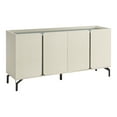 thumbnail image 3 of Furniture of America Kono Contemporary 60" Buffet with 6-Shelf and 4-Door, Cream Weave, 3 of 16