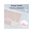 thumbnail image 3 of 10 Inch Rechargeable Wireless Bluetooth Touchpad Keyboard - Thin & Portable, Compatible with iPad, iOS, Android, Windows, Long Battery Life pink, 3 of 5