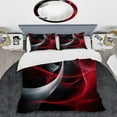 thumbnail image 2 of Designart "Abstraction Contemplative en Rouge et Noir (X)" Moderne Vagues Literie Ensemble Caché - Abstrait Moderne Vagues Rouge Abstrait Lit Ensemble avec 1 Imposture, 2 of 6