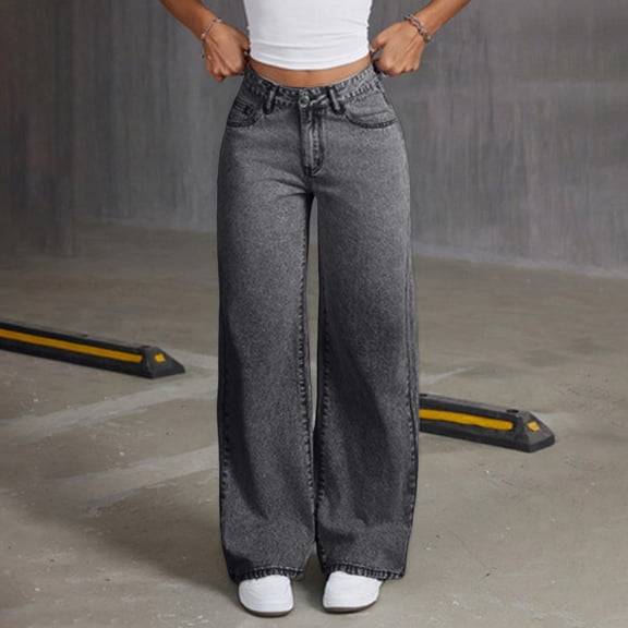 Girls Jeans Baggy High Waisted Wide Leg Denim Pants Y2K Cute Bow Embroidered Vintage Jeans Preppy Boyfriend Skater Streetwear Baggy Jeans Kids Girls